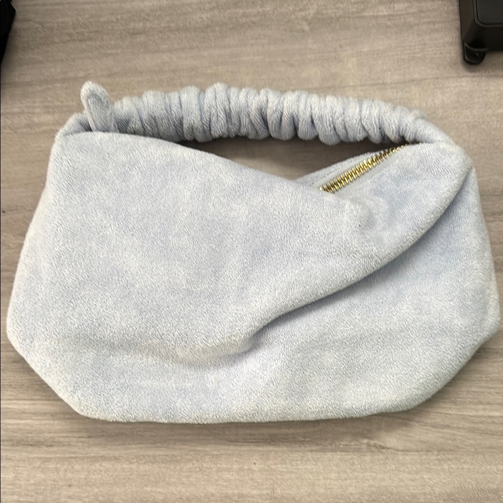 Stoney Clover Lane Light Blue Terry Scrunch Handle Bag